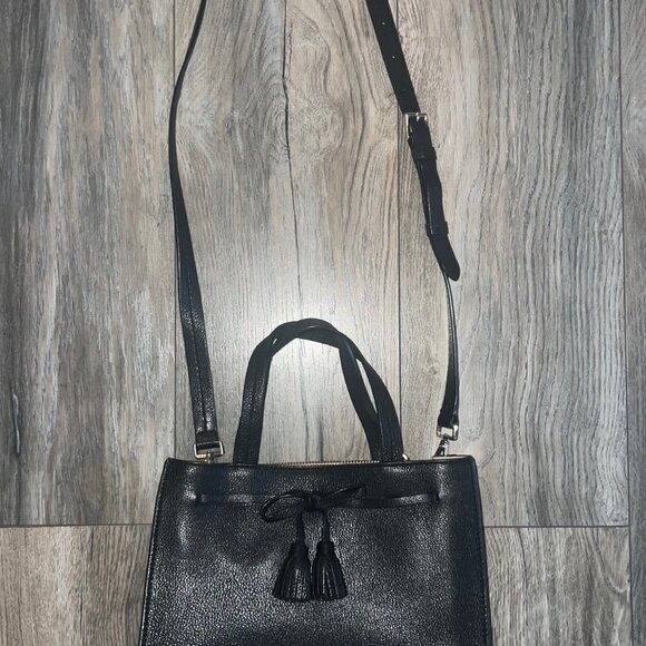 Kate Spade Black Leather Shoulder Bag with Bow - Picture 4 of 7